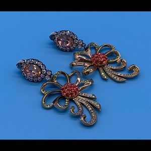 Badgley Mischa crystal clip earrings